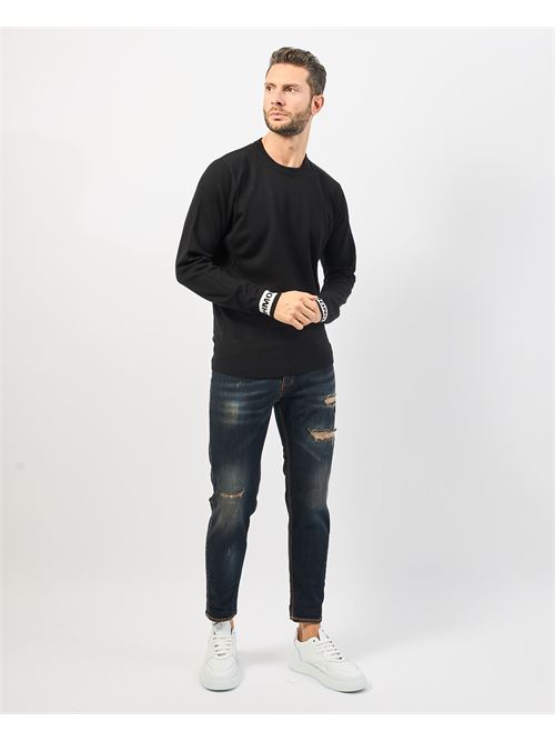 Pull homme Richmond X avec poignets contrast?s RICHMOND X | UMA24099MABLACK